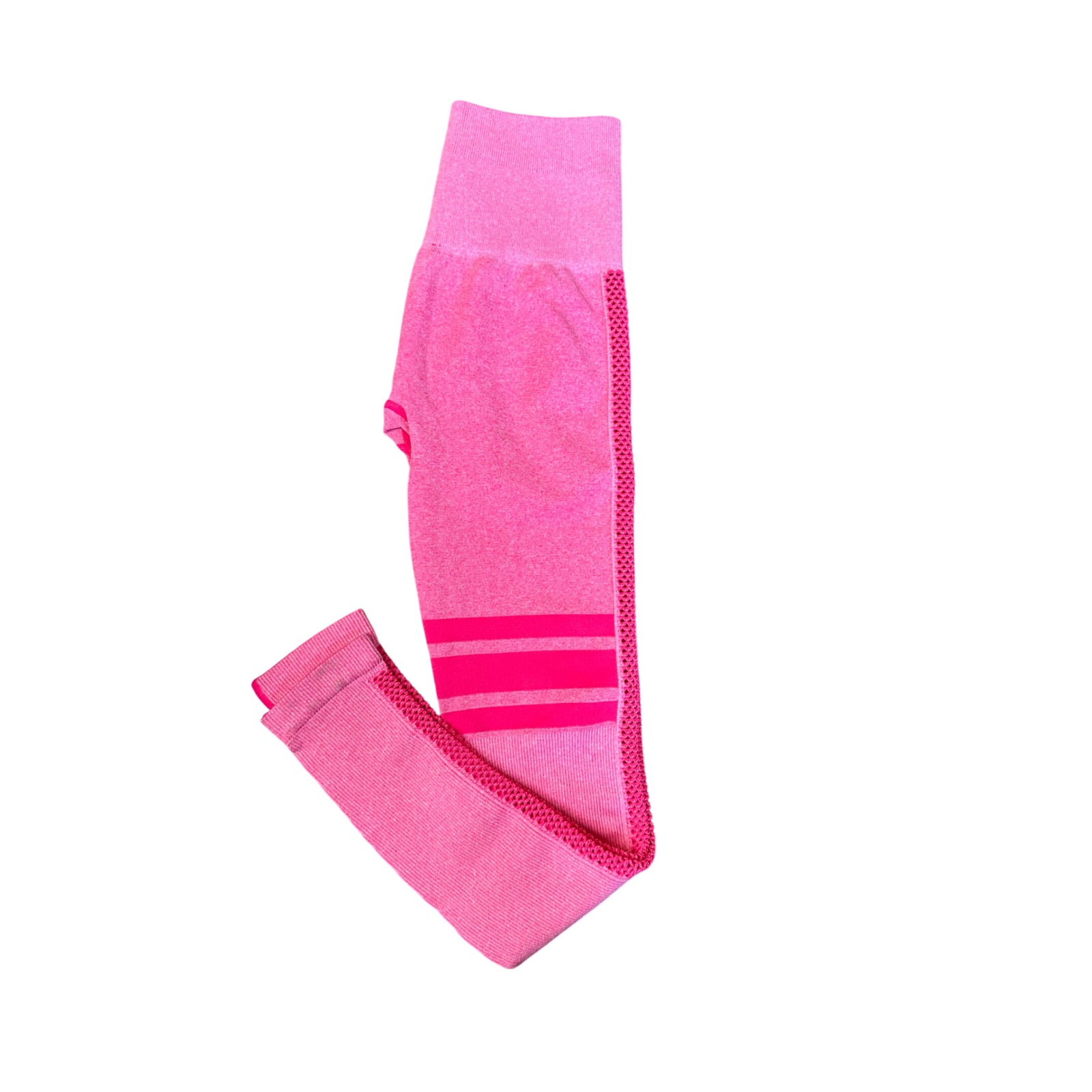 Nux Womens Small Pink Mesh Insert Medium Compression High Waist Workout Legging
